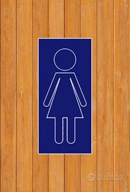 Targhette uomo donna per wc