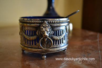 Antica zuccheriera o saliera stile Art Nouveau