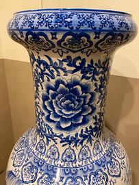 Vaso cinese primi ‘900 - blu su bianco - perfetto