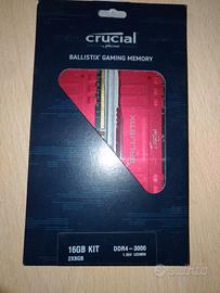 RAM CRUCIAL BALLISTIX 16GB (2X8GB) DDR4 3000MhZ