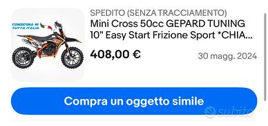 Minimoto 50 cross moto bambini