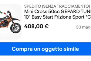 Minimoto 50 cross moto bambini