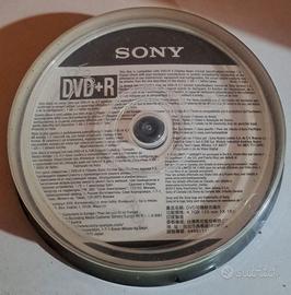 10 DVD+R Sony 16x 4.7gb/120min nuovi