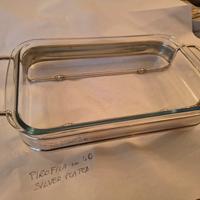 pirofila anni 70 silverplated rettangolare 