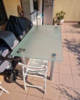 Tavolo in Vetro da pranzo Cucina o Salone 160 x 90