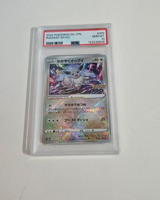 Carta Pokémon Radiant Eevee PSA 10 Japan #055