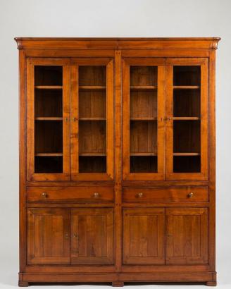 Mobile Libreria Vetrina Biedermeier in Noce