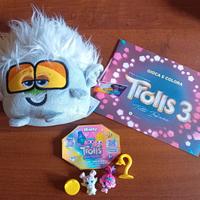 "Trolls 3" peluche Tiny Diamond, Mineez e libretto