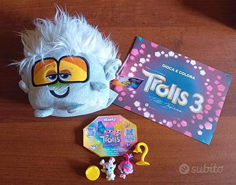 "Trolls 3" peluche Tiny Diamond, Mineez e libretto