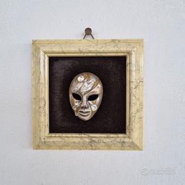 Mini Quadro Maschera Veneziana Stilizzata Strass