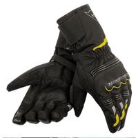 Guanti dainese d-dry long nero e giallo fluo