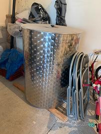 Botte in acciaio  da 500 litri con galleggiante