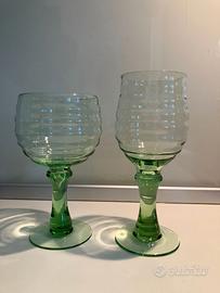 Set 20 calici in vetro stile vintage