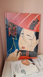 quadro dipinto a mano acrilici su carta 30x42