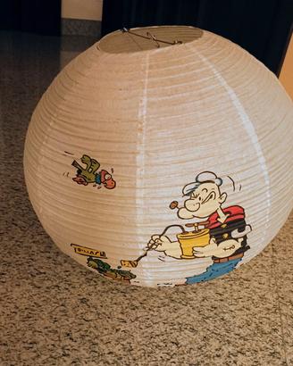 lampadario in carta braccio di Ferro