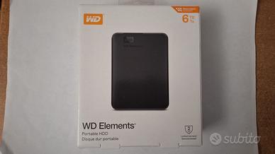 WD 6 TB USB 3.0 Nuovo