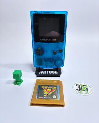 Game Boy Color – Clear Blue + Pokémon Oro