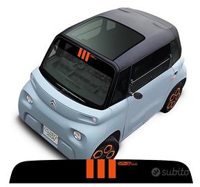 Fascia parasole per Citroen AMI strisce arancione