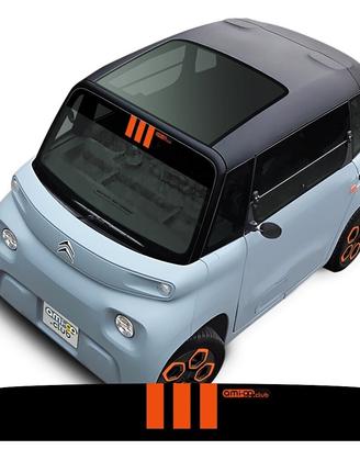 Fascia parasole per Citroen AMI strisce arancione