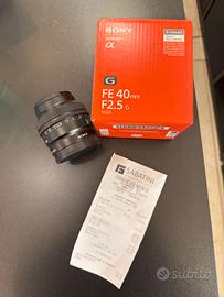 Sony FE 40mm F2.5 G - Pari al Nuovo Garanzia 2028