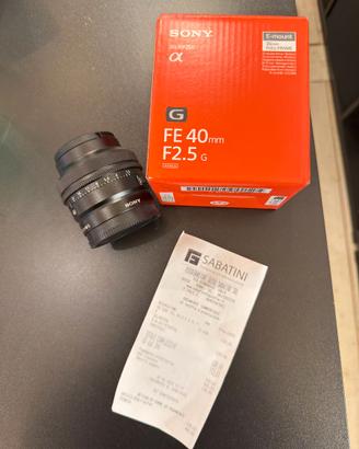 Sony FE 40mm F2.5 G - Pari al Nuovo Garanzia 2028