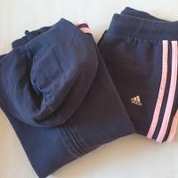 Tuta donna adidas blu e rosa