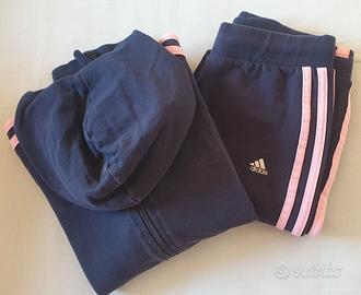 Tuta donna adidas blu e rosa