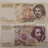 11# Banconote 100000 lire Caravaggio II tipo e 500