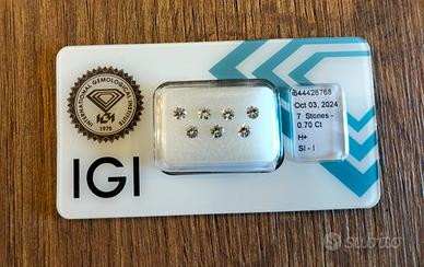 diamanti certificati IGI 0,7ct