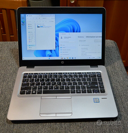 notebook pc portatile 14 HP Elitebook 840 G3 SSD