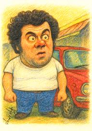 Poster Caricatura Bianco Rosso Verdone - Carlo