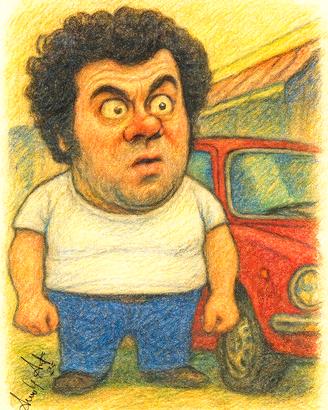 Poster Caricatura Bianco Rosso Verdone - Carlo