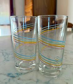 Set 2 bicchieri Nutella con spirali multicolori