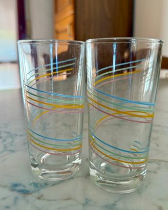 Set 2 bicchieri Nutella con spirali multicolori
