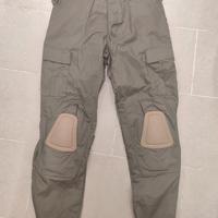 pantaloni softair militari verdi con ginocchiere L