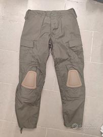 pantaloni softair militari verdi con ginocchiere L