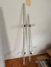 Blocco binario soffitto 4 faretti bianco caldo
