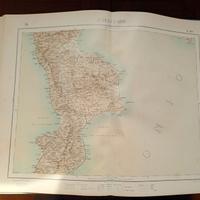 CARTA GEOGRAFICA DELLA CALABRIA DEL 1908