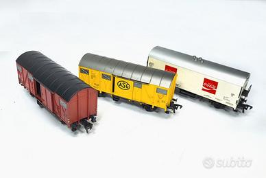 Fleischmann 3 Vagoni Merci scala HO - Vintage