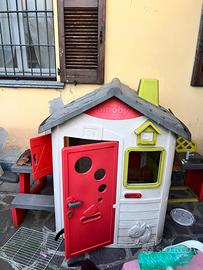Casetta scivolo e altalena da giardino
