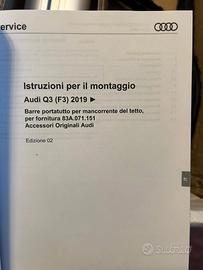 BARRE PORTATUTTO AUDI Q3