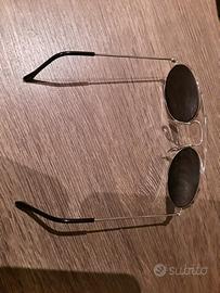 Occhiali da sole anni 80 a specchio blu