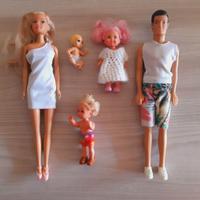 Bambole famiglia con bambini - Simil Barbie
