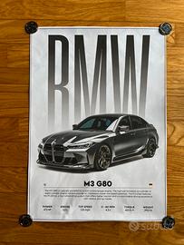 Poster BMW M3 G80 30x42cm