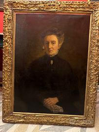 Dipinto antico ritratto nobildonna