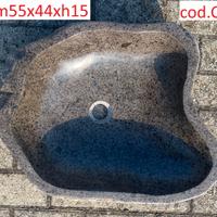 Lavabo lavandino da appoggio pietra/sasso fiume 3