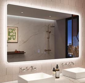 Specchio Bagno LED con Bluetooth da 120x70 cm