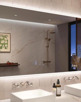 Specchio Bagno LED con Bluetooth da 120x70 cm