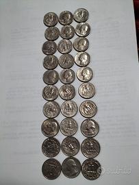 n 30 monete Quarter Dollar 