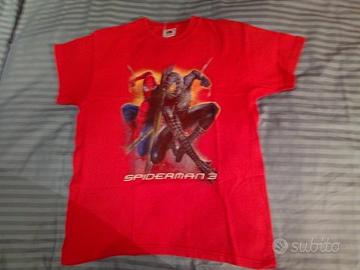 T-shirt col. rosso Spiderman anni 9-11